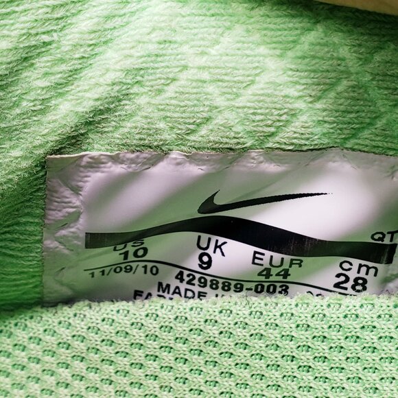 Nike Air Max+ 2011 Cool Grey Neon Lime mens 10 - Picture 10 of 10